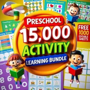 15000 Educational Kids Resources Bundle for Ages 3 to 5 - Fun and Interactive Learning Worksheets